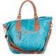 Женская замшевая сумка 2057 голубая Италия