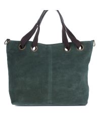 Женская замшевая сумка 8174 зеленая Италия