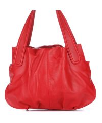 Женская кожаная сумка 8216 красная Италия