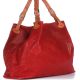 Женская кожаная сумка 898 красная Италия