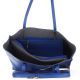 Женская кожаная сумка 992 синяя Италия