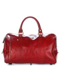Женская кожаная сумка 995 красная Италия