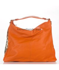 Кожаная сумка 1866 оранжевая Италия