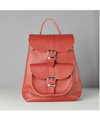 Кожаный рюкзак Classik Red красный