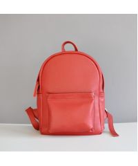 Женский кожаный рюкзак Jizuz Carbon Red красный