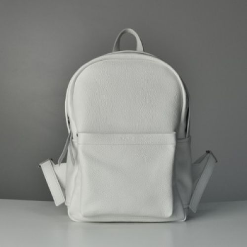Женский кожаный рюкзак Jizuz Carbon White белый