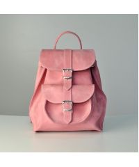 Женский кожаный рюкзак JIZUZ Tulip Bubblegum розовый