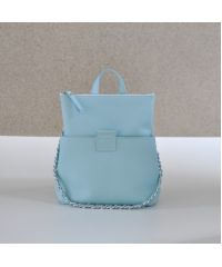 Женская кожаная сумка-рюкзак K-2 Aqua голубая