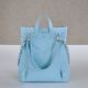 Женская кожаная сумка-рюкзак K-2 Aqua голубая
