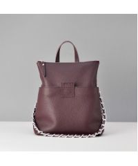 Женская кожаная сумка-рюкзак K-2 burgundy фиолетовая