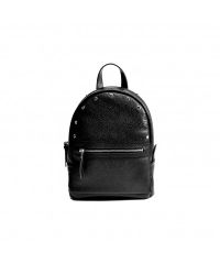 Женский кожаный рюкзак Sport Black-R черный