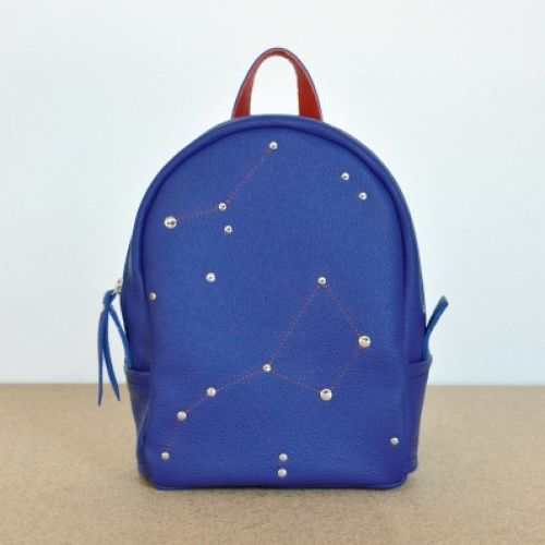 Женский кожаный рюкзак Stellar синий