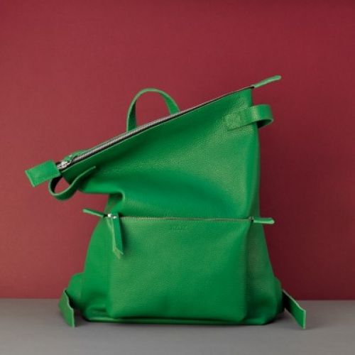 Кожаный рюкзак Voyager Green зеленый