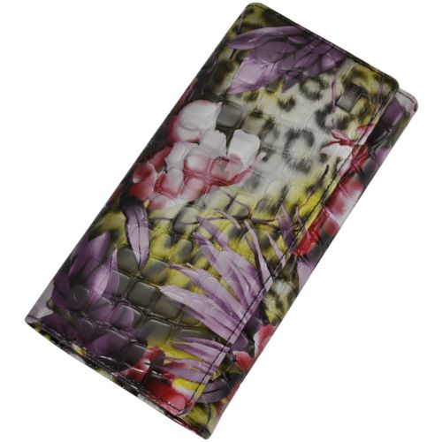 Женский кожаный кошелек 2030-D81 джунгли фиолетовый