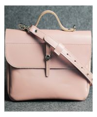 Кожаная сумка Лира розовая кайзер