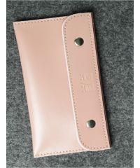 Кожаный кошелек Конверт розовый кайзер