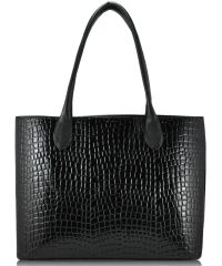 Женская сумка 35222 Crocodile черная