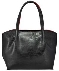 Женская сумка 32863 крокодил черная