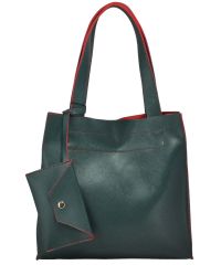 Женская сумка 35191 зеленая с красным