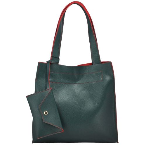 Женская сумка 35191 зеленая с красным