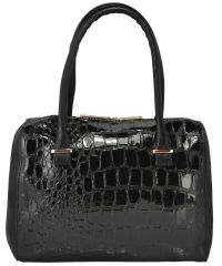 Женская сумка 35102 крокодил черная