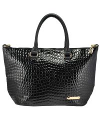 Женская сумка 35216 крокодил черная