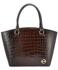 Женская сумка 35224 крокодил коричневая