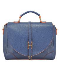 Женская сумка 35213 синяя с оранжевым