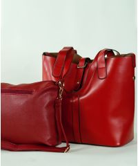 Женская кожаная сумка 7310-02 красная