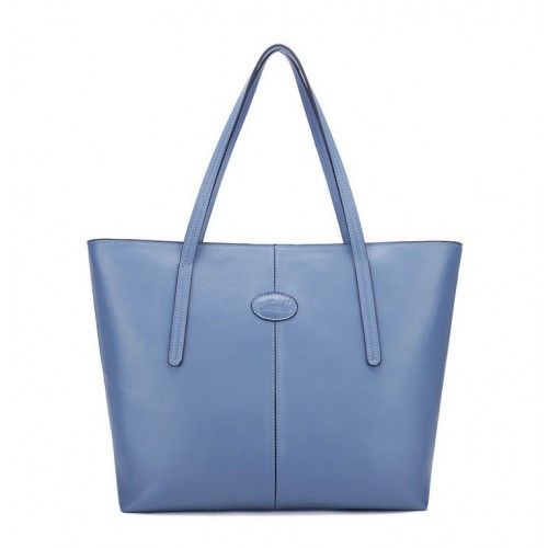 Женская кожаная сумка Intellect голубая