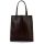 Женская кожаная сумка RealTote коричневая