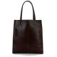 Женская кожаная сумка RealTote коричневая