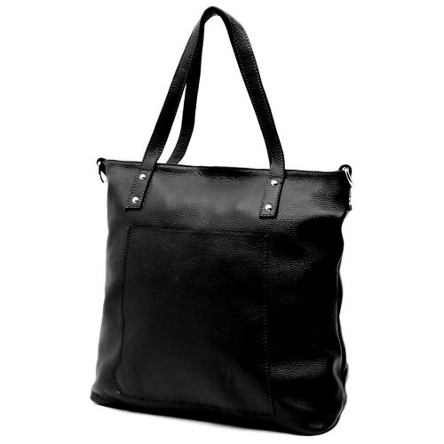 Женская кожаная сумка Simple черная