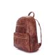 Рюкзак женский кожаный POOLPARTY Mini mini-bckpck-leather-croco-brown