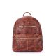 Рюкзак женский кожаный POOLPARTY Mini mini-bckpck-leather-croco-brown