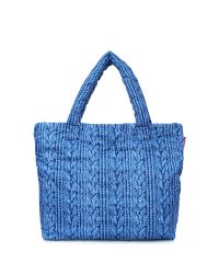 Дутая сумка POOLPARTY с вязкой pool-68-blue-sweater