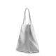Женская кожаная сумка POOLPARTY edge-silver серебристая
