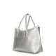 Женская кожаная сумка POOLPARTY sense-silver серебристая