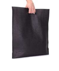 Женская кожаная сумка POOLPARTY shopper-leather-black черная