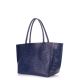 Женская кожаная сумка Poolparty desire-caiman-blue синяя