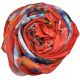 Женский шарф 017442 акварельные цветы оранжевый