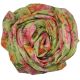 Женский шелковый шарф 017559 дачный букет салатовый