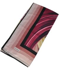 Женский платок 21136 изгибы розовый