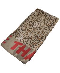 Женский платок M 25154 леопард бежевый