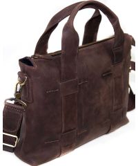 Мужской кожаный портфель Mk22Кr450 коричневый