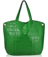 Женская кожаная сумка QE273 зеленая