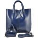 Женская кожаная сумка 8010 синяя