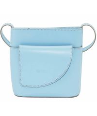 Женская кожаная сумка VATTO Wk50 SP5 голубая