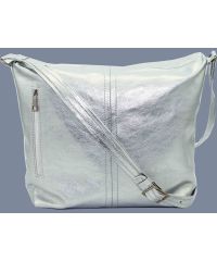 Женская кожаная сумка VATTO Wk53 N11 серебристая