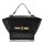 Женская сумка с ушками кожаная питон черная